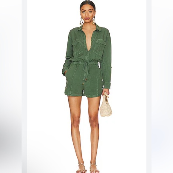 Young Fabulous & Broke Lakeside Romper Sz Large in Green NWT - Picture 1 of 5